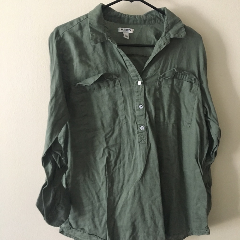 olive green Old Navy casual top